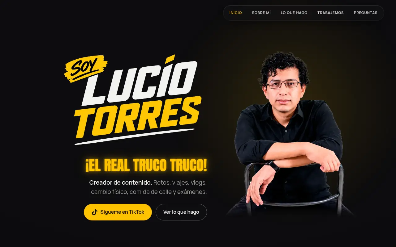 Captura de la portada de soyluciotorres.com